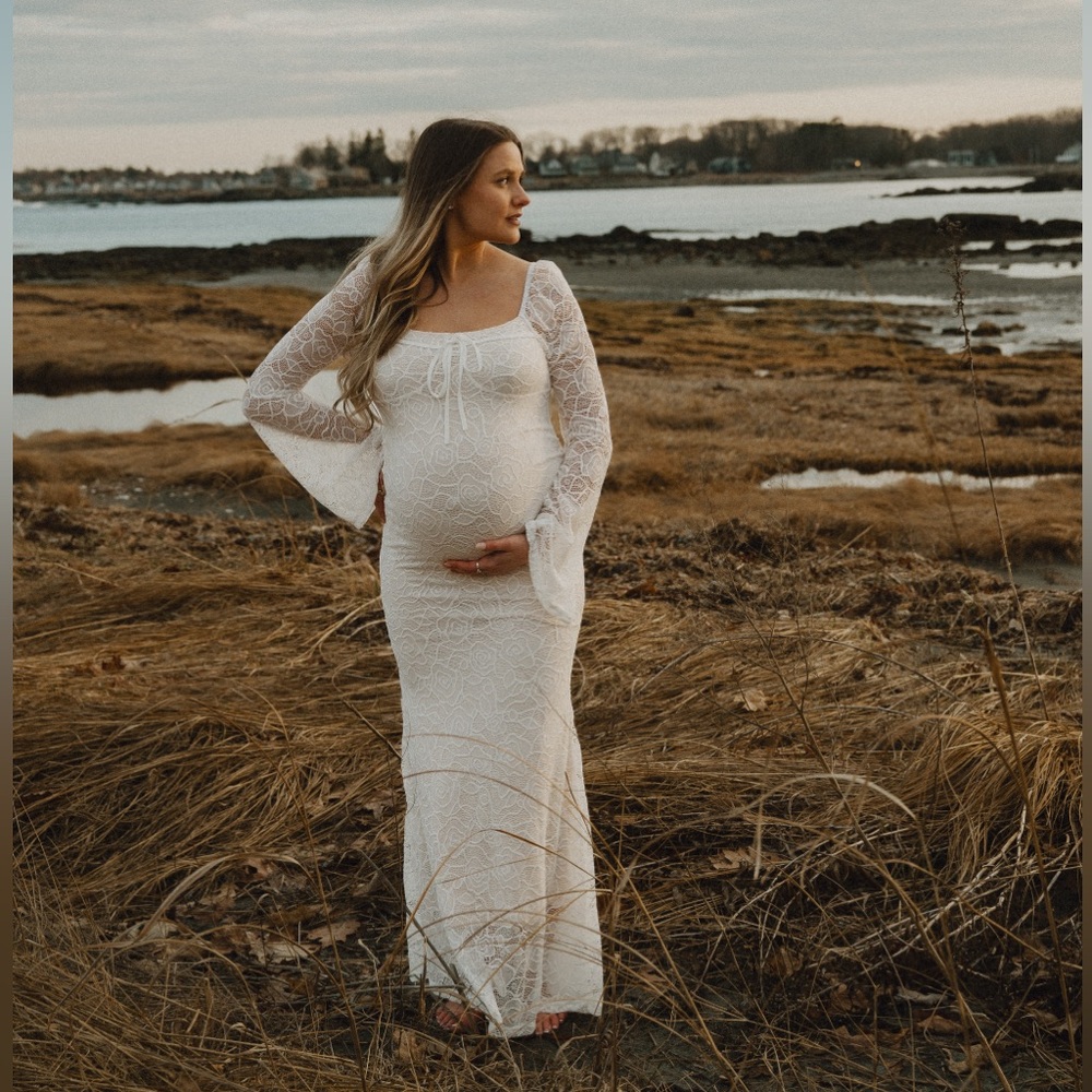 Sold — Elegant Lace Maternity Dress